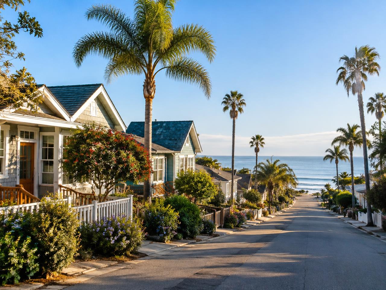 A coastal neighborhood in Santa Cruz County