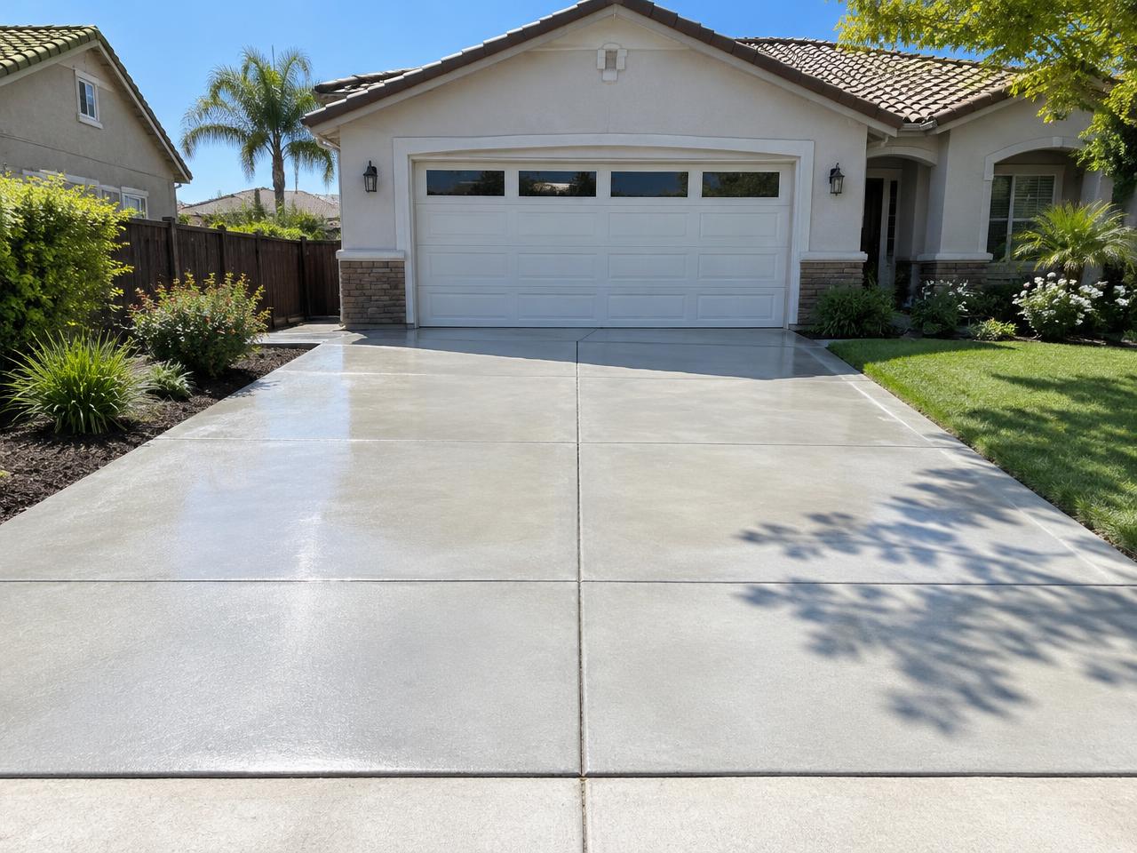 Driveway cleaning example — after